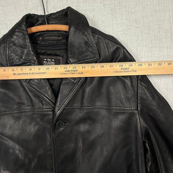 Wilsons Leather Mens Jacket Thinsulate Black Button-Down Lined Size XL - Picture 9 of 16